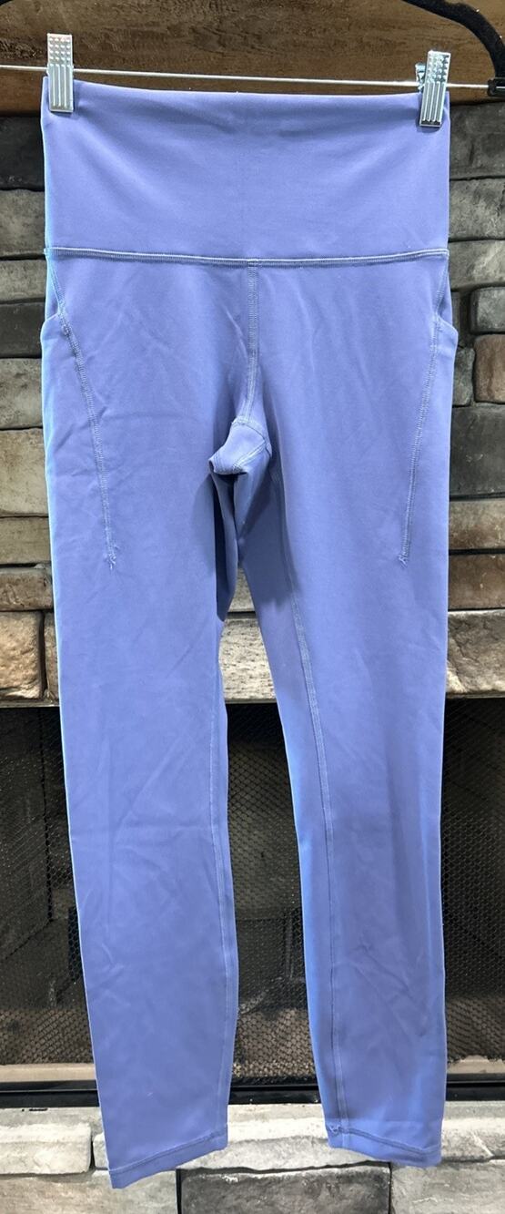 Women’s LULULEMON Blue Wunder Train High Rise 25” Leggings Size 6 *A4